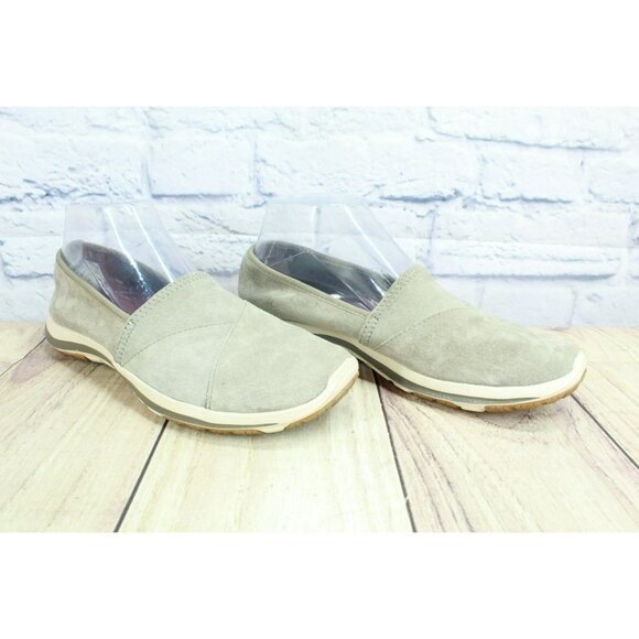 LL Bean Back Cove Stretch Slip-On Brown Gray Suede Nubuck Loden Size 7.5 M - Picture 3 of 9